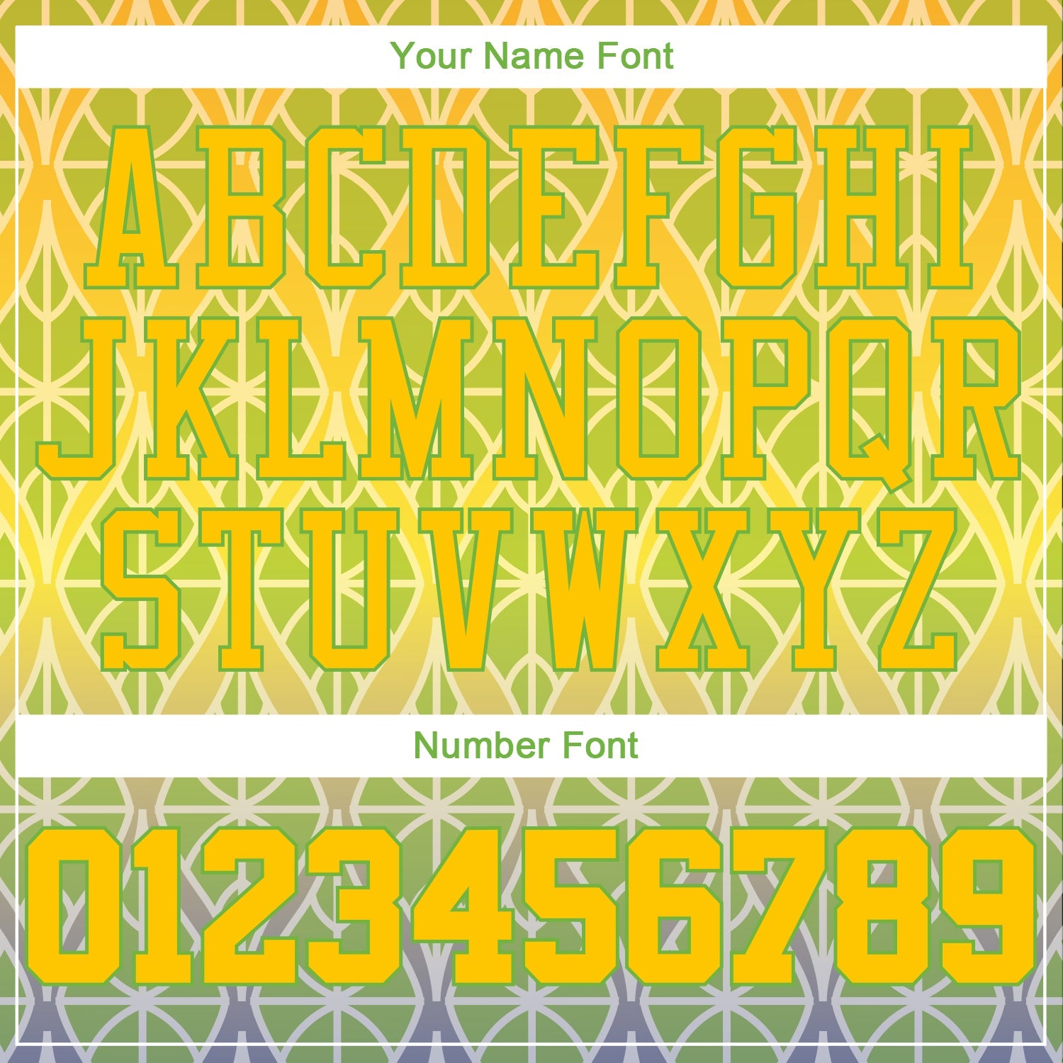 Custom Green Gold-Neon Green 3D Pattern Design Authentic Baseball Jersey