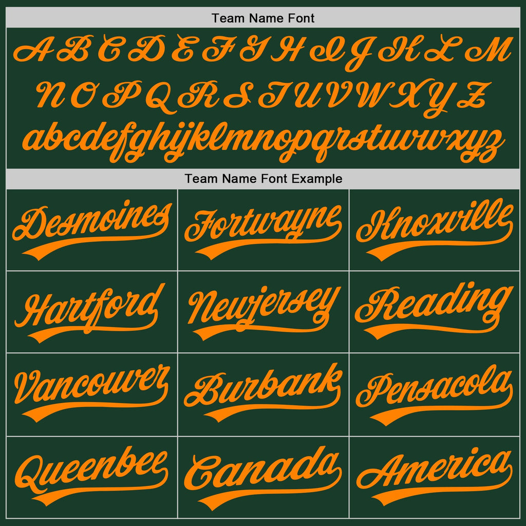 Custom Green Bay Orange Authentic Baseball Jersey