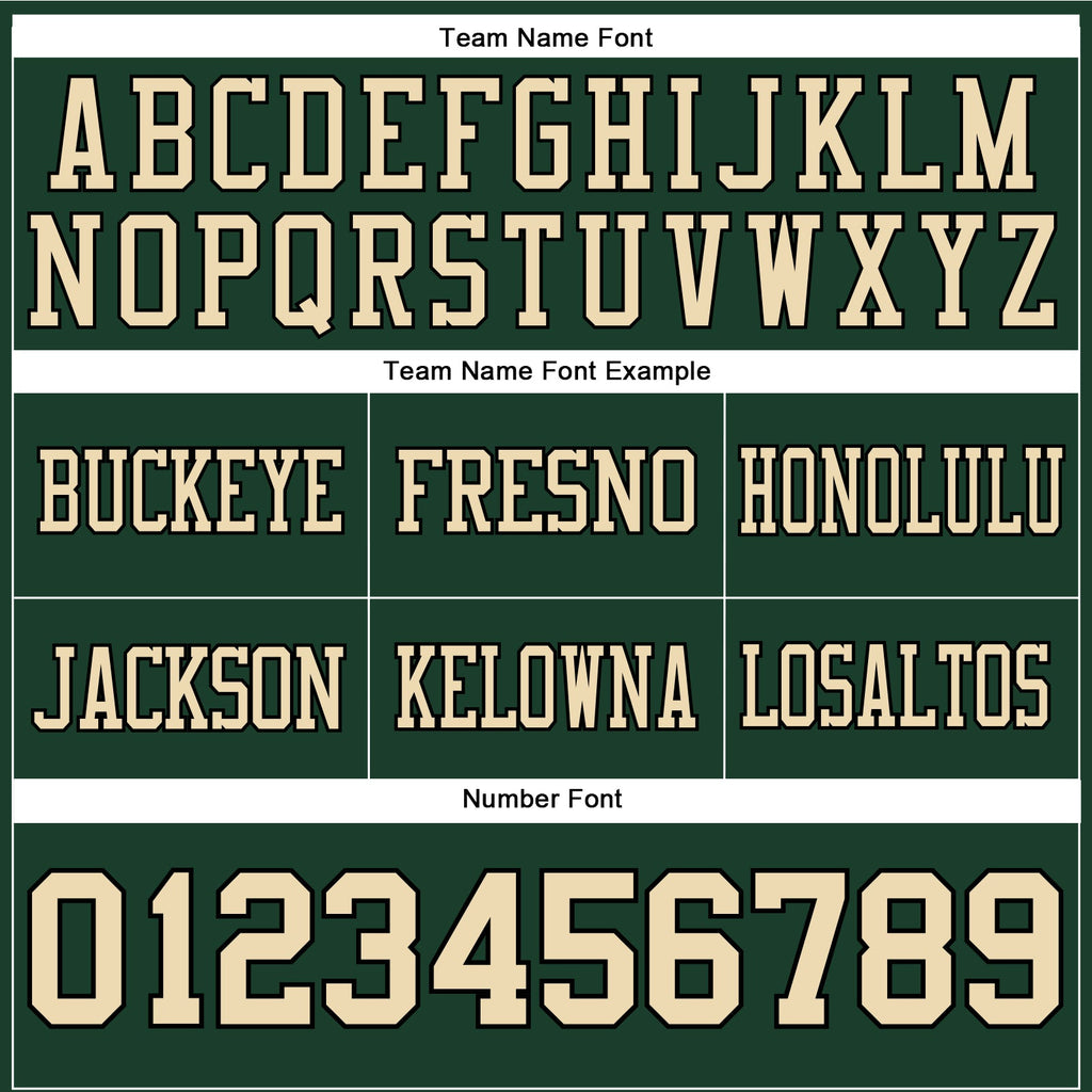 Custom Green City Cream-Black Authentic Football Jersey