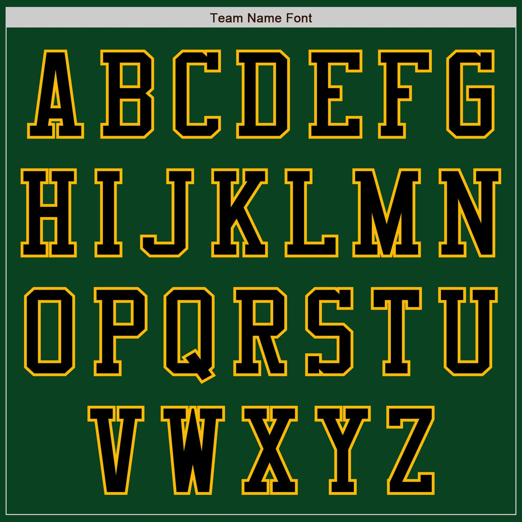 Custom Green Black-Gold Authentic Baseball Jersey