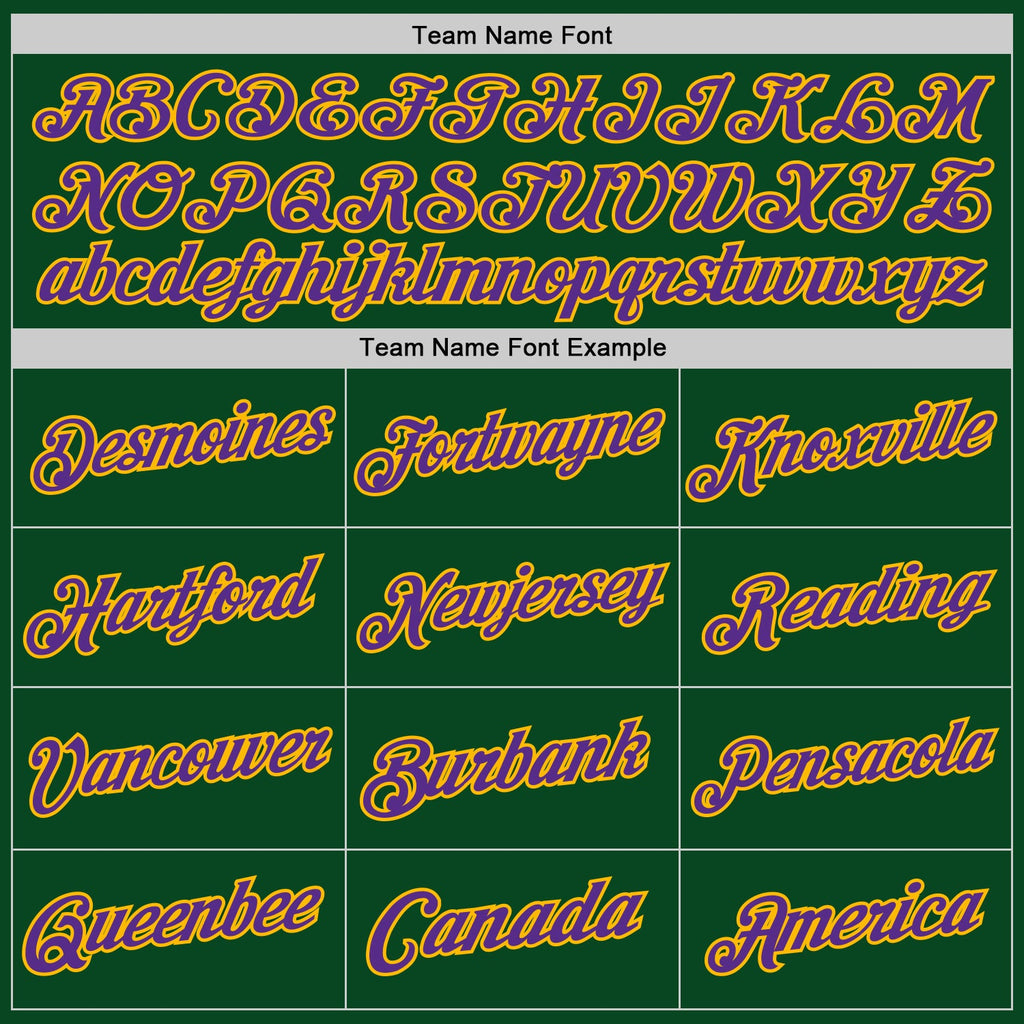 Custom Green Purple-Gold Authentic Throwback Basketball Jersey