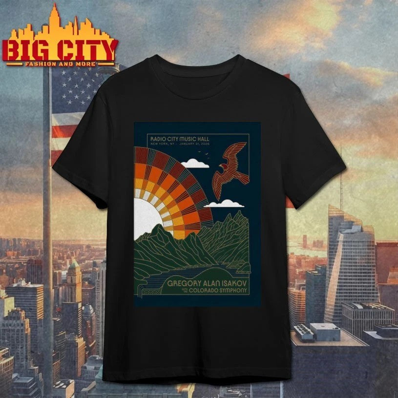 Gregory Alan Isakov Jan 31 2026 Radio City Music Hall York Ny Poster Tee (1)