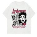 Grunge Punk Slogan Print Crew Neck Size S 3XL Top Womenswear Underwear Humen Underwear Lady Streetwear Human Shoe Tropical Round Neck T-Shirts