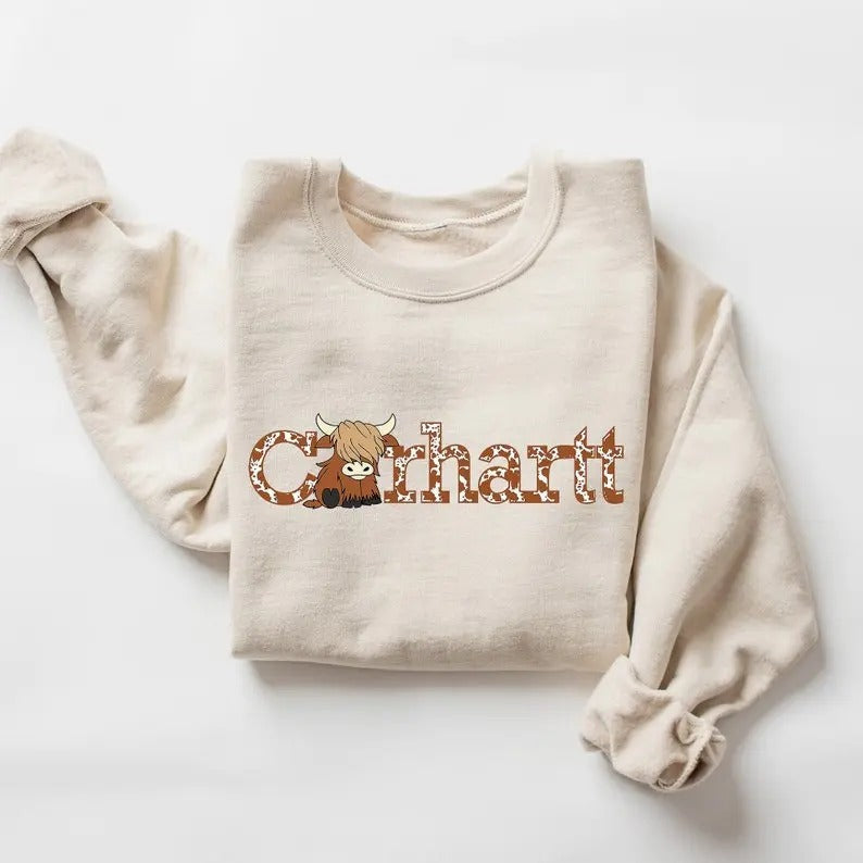 H1ghland Cow Western Farmer Farm Animal Cute Cow T-Shirts