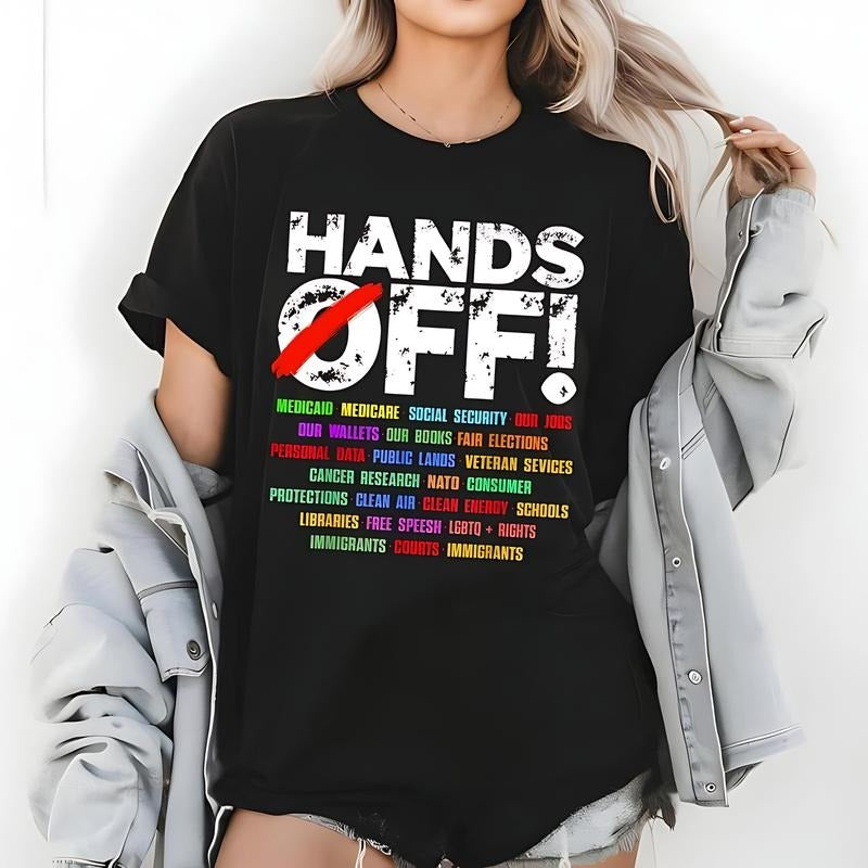 Hands Off Protest Shirts Vintagee Political Hands Off Protest T-Shirts