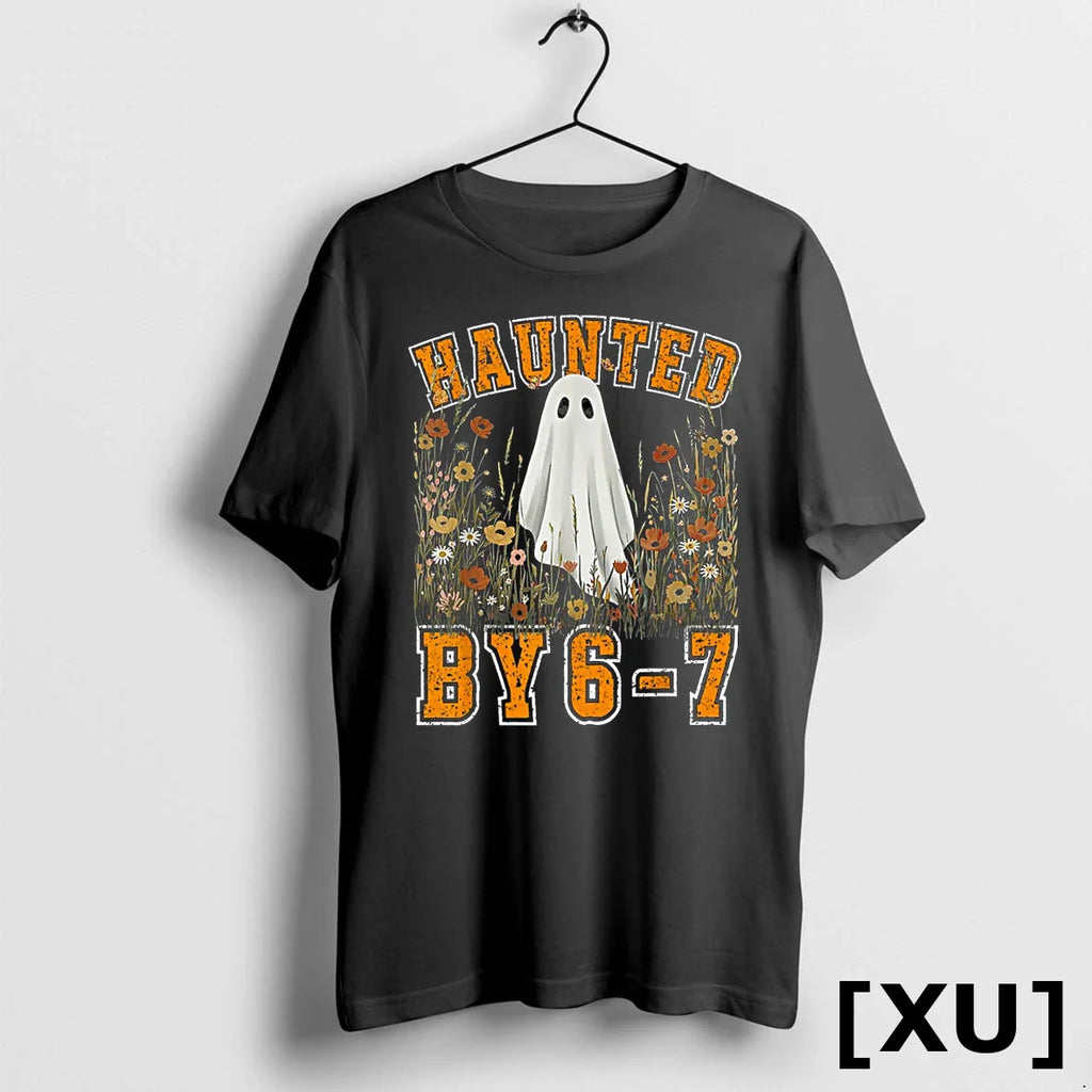 Haunted By 6 7 Ghost Floral 67 Meme Halloween Six Seven Tshirts Sweater