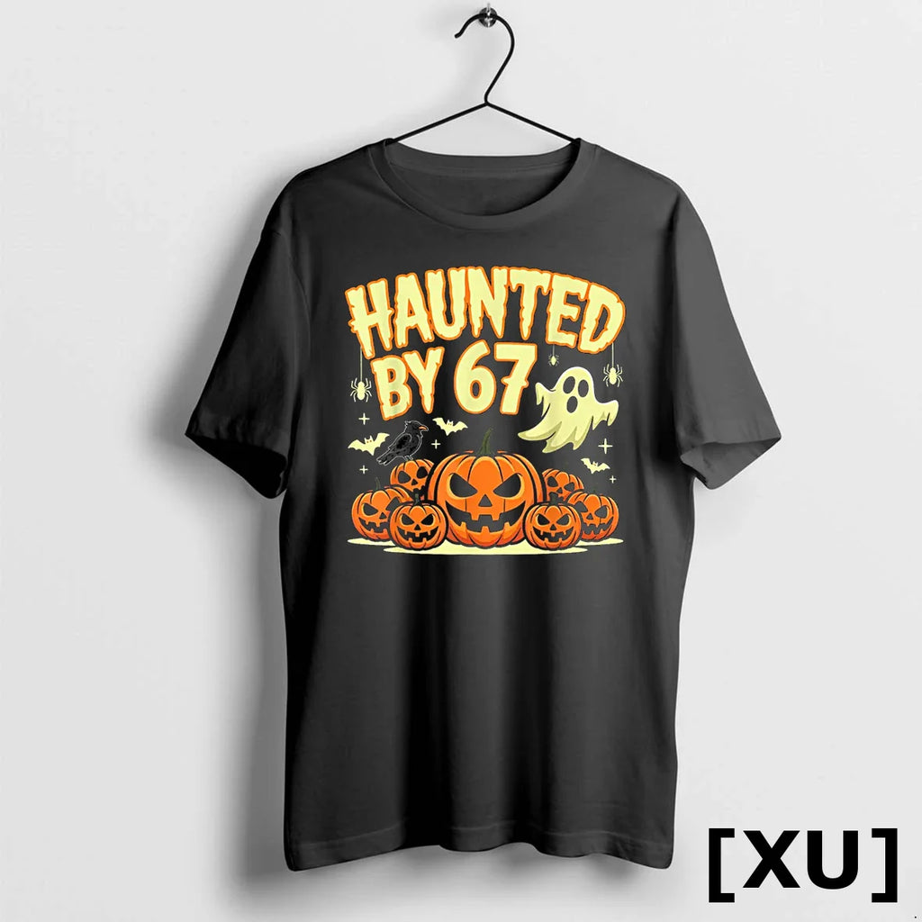 Haunted By 67 Halloween Ghost Six Seven Gen Alpha Z Tshirts Sweater
