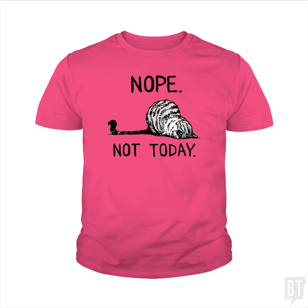 Nope Not Today Cat Kids Shirt