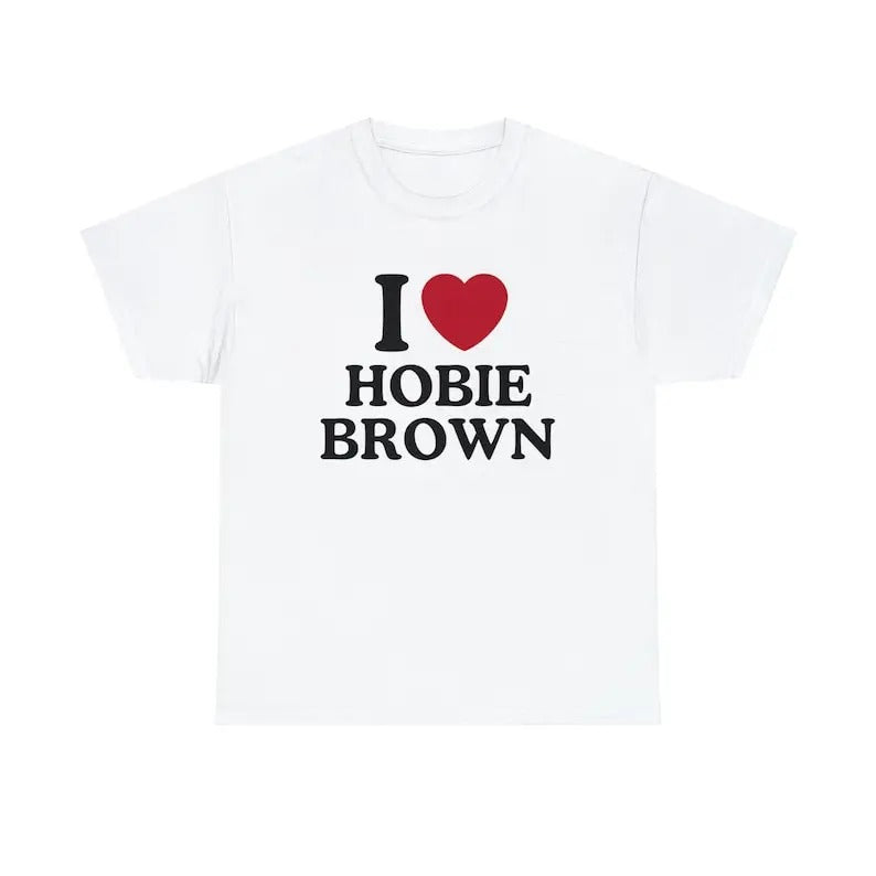 I Love Hobie Brown Shirt Trending Shirt Him Her I Love Singer Fan Cotton Top Fit Casual T-Shirts