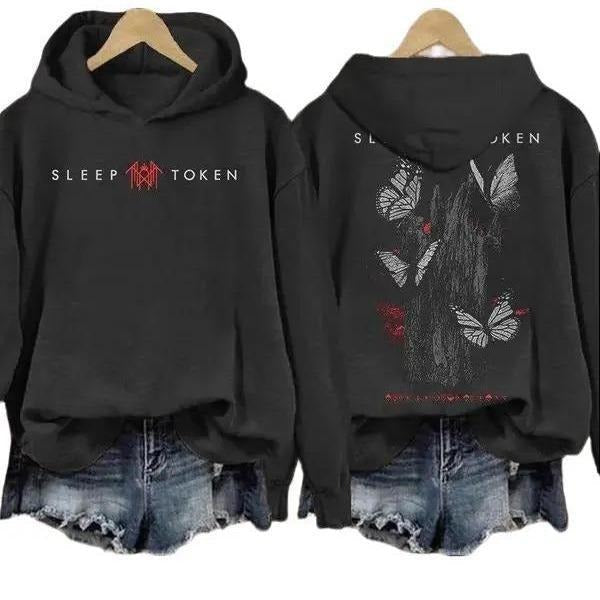 Sleep Token Rock Band Inspired Butterfly Print T-Shirts