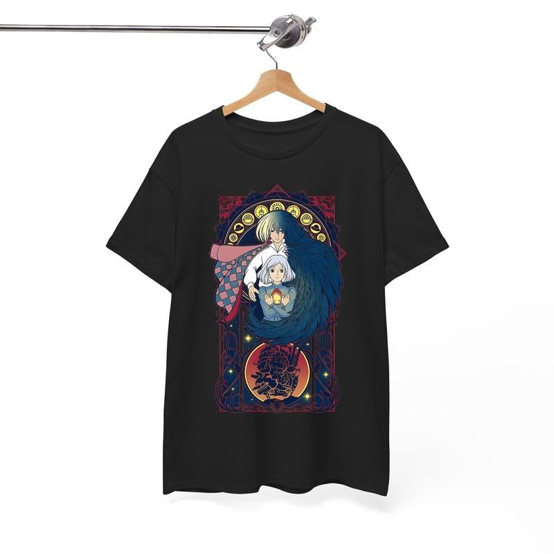Howl Sophie Shirt Calcifer Shirt Howl'S Moving Castle Shirt Miyazaki Hayao Anime Shirt T-Shirts