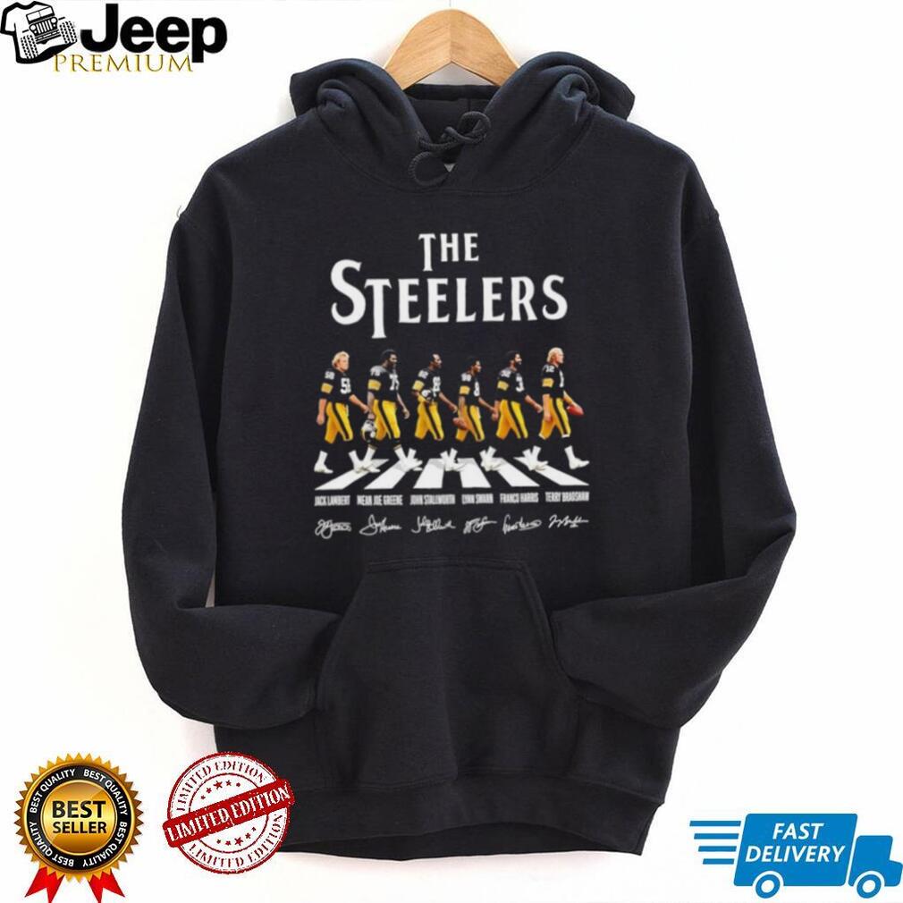 The Steelers Jack Lambert Mean Joe Greene John Stallworth Lynn Swann Franco Harris Terry Bradshaw Abbey Road Signatures Shirt