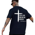 I Can Do All Things Through Christ 2 Sided Pure Cotton Casual Street Crew Neck Short Sleeve Tops Perfect T-Shirts