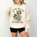 I'M Fine Skeleton Mental Health Everything Is Fine Funny Light Skull T-Shirts