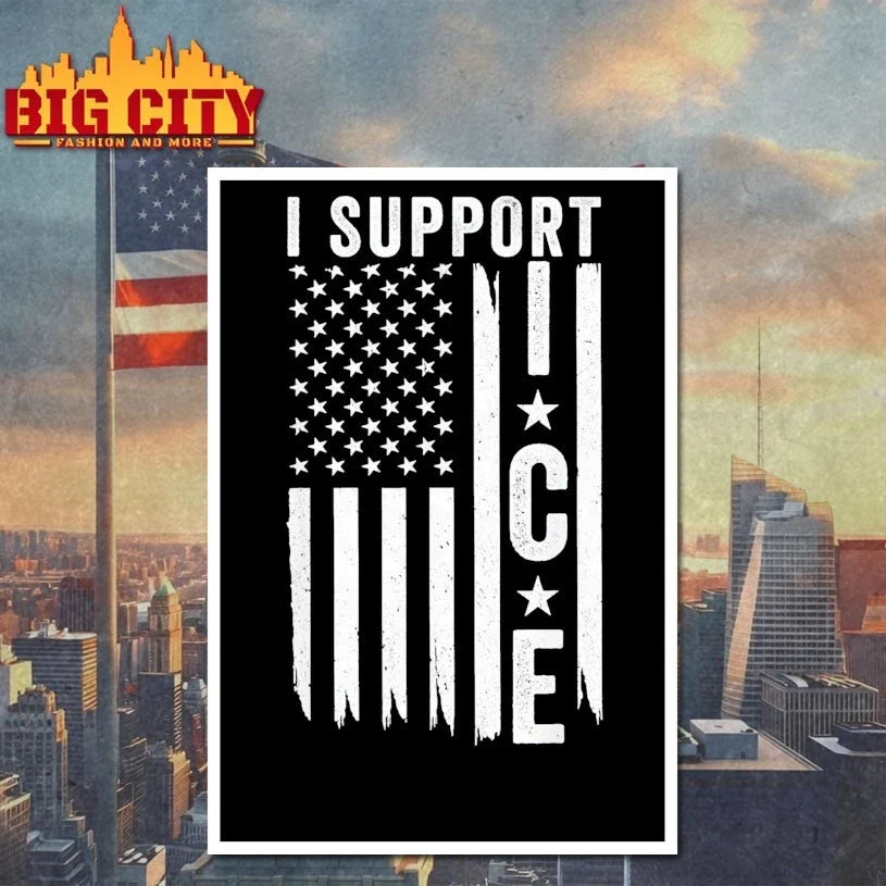 I support ICE America flag t-shirt