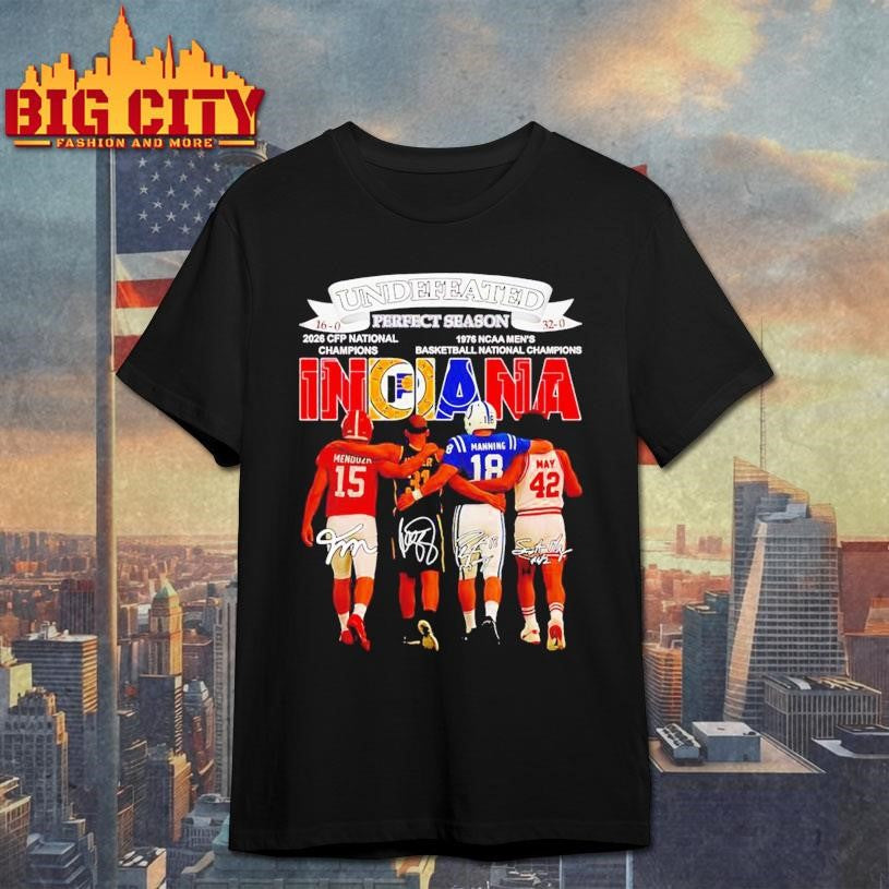 Indiana Undefeated Perfect Season CFP National Champions 1976 NCAA Men’s Basketball National Champions Shirt