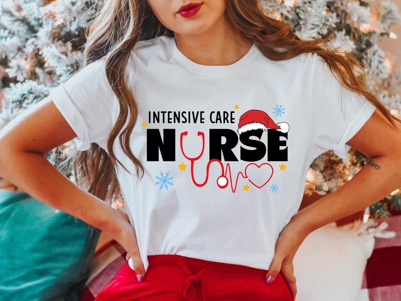Intensive Care Nurse Shirt ICU Nurse Nursing Student Matching ICU Nurse Squad T-Shirts