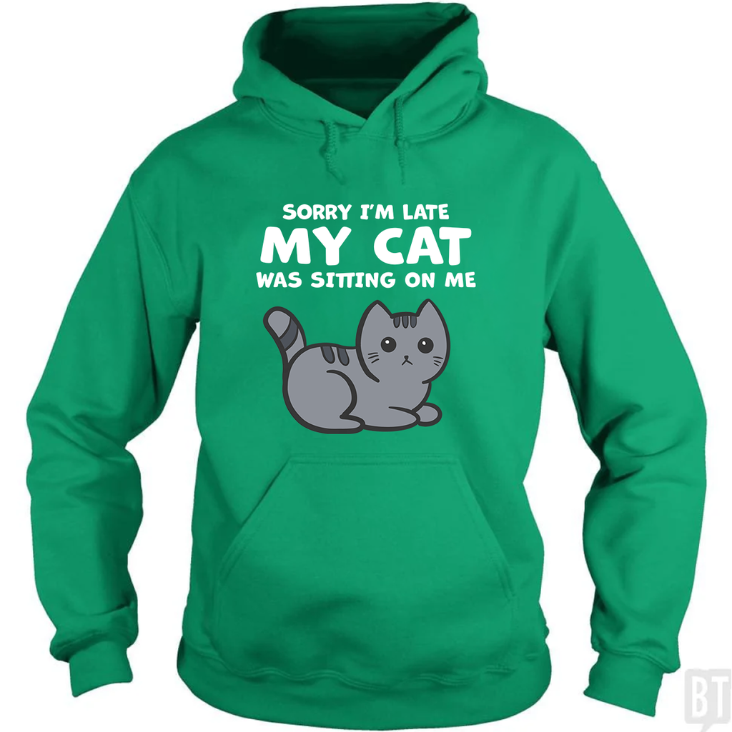 Sorry I'm Late My Cat Was Sitting On Me Hoodie