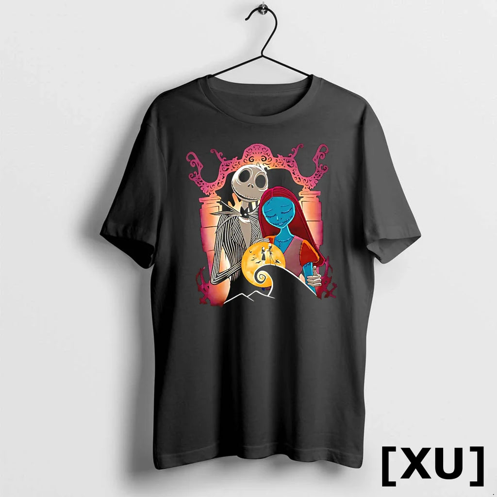Jack Skellington And Sally Pumpkin Patch Lover Halloween Tshirts Sweater