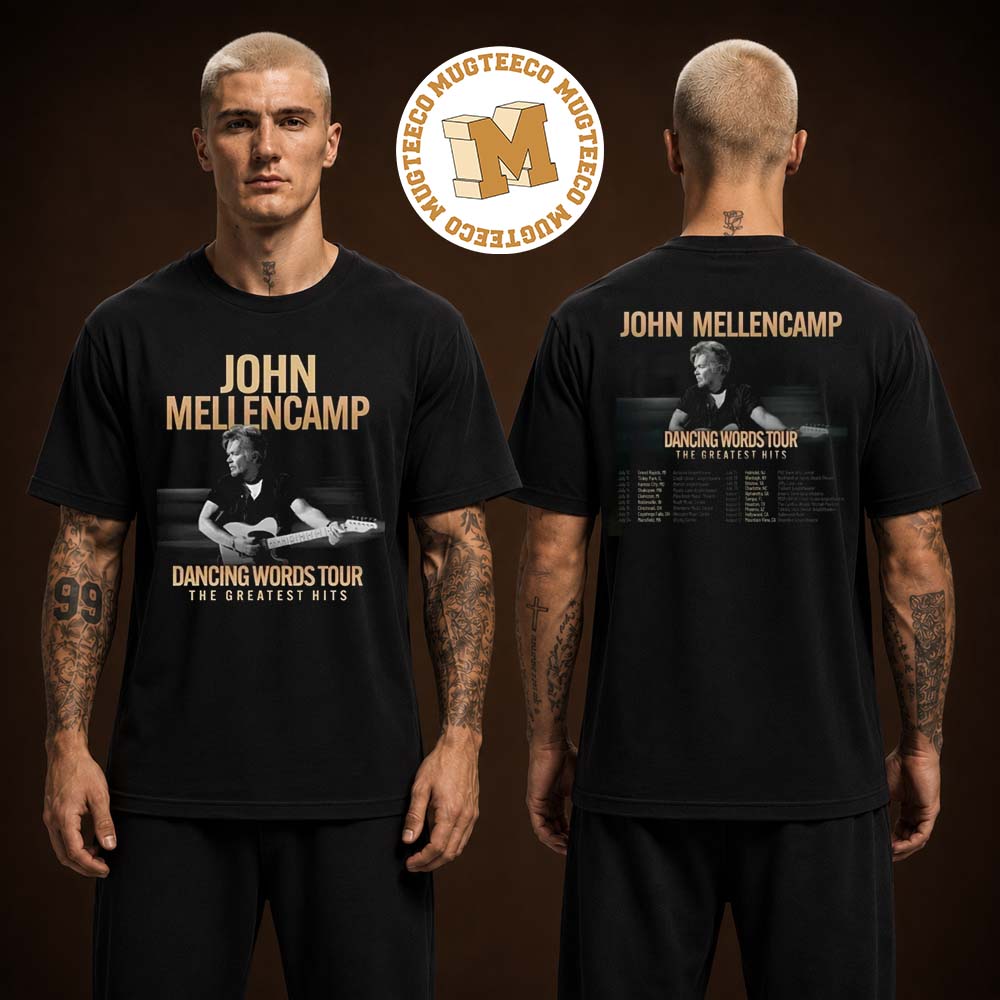 John Mellencamp Dancing Words Tour 2026 Two Sided Unisex T Shirt