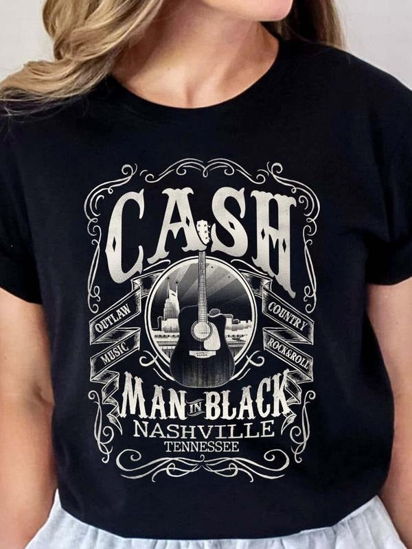 Johnny Cash Outlaw Country Shirt Rock Shirt T-Shirts