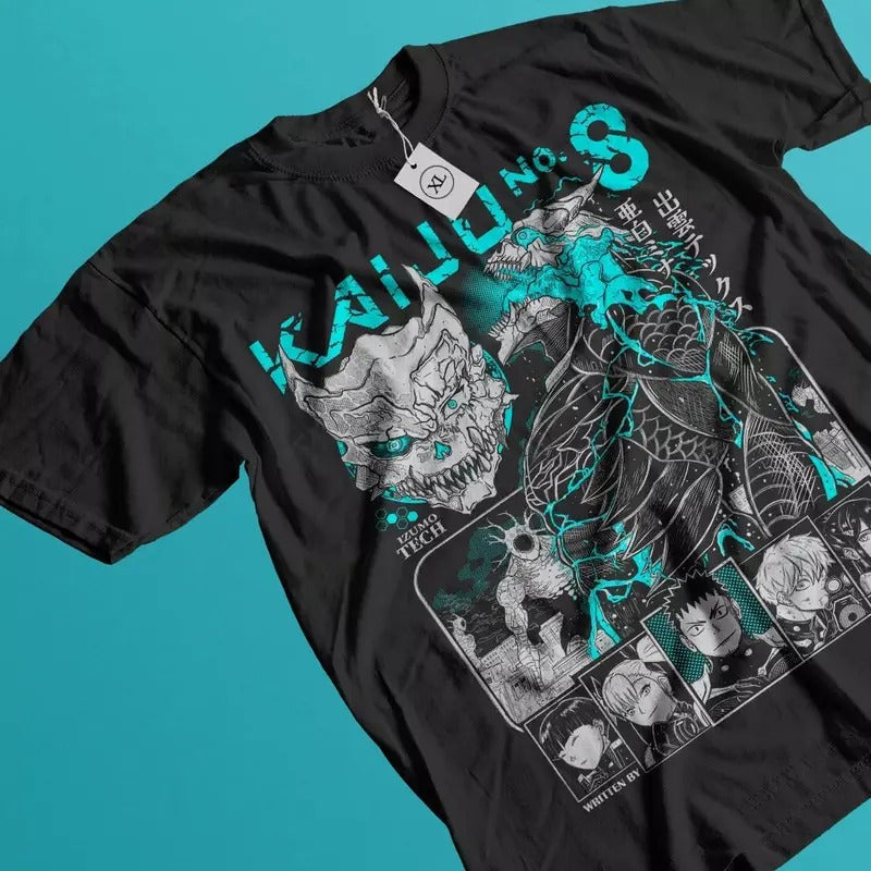 Kaiju No 8 Mina Shiro Kaij Manga Best Anime Black Shirt T-Shirts
