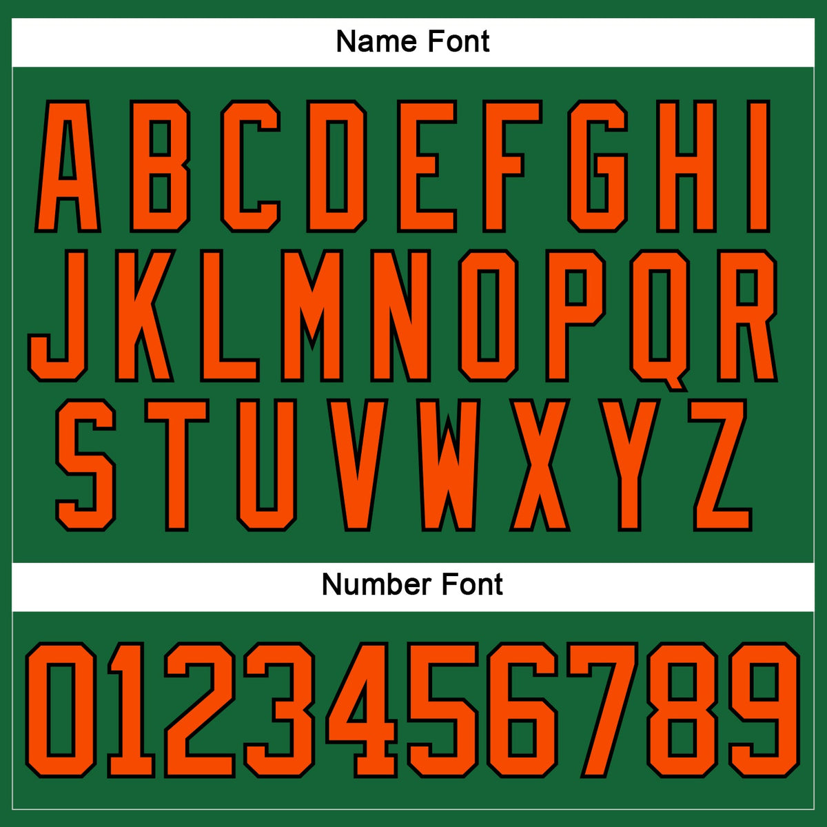 Custom Kelly Green Orange-Black Hockey Lace Neck Jersey