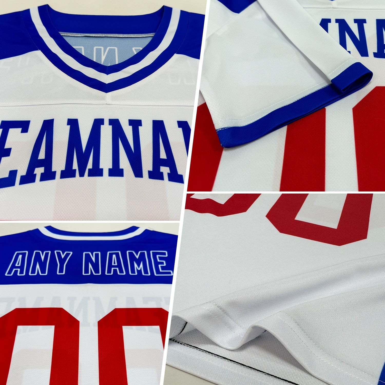 Custom Kelly Green Light Blue-White Authentic Football Jersey