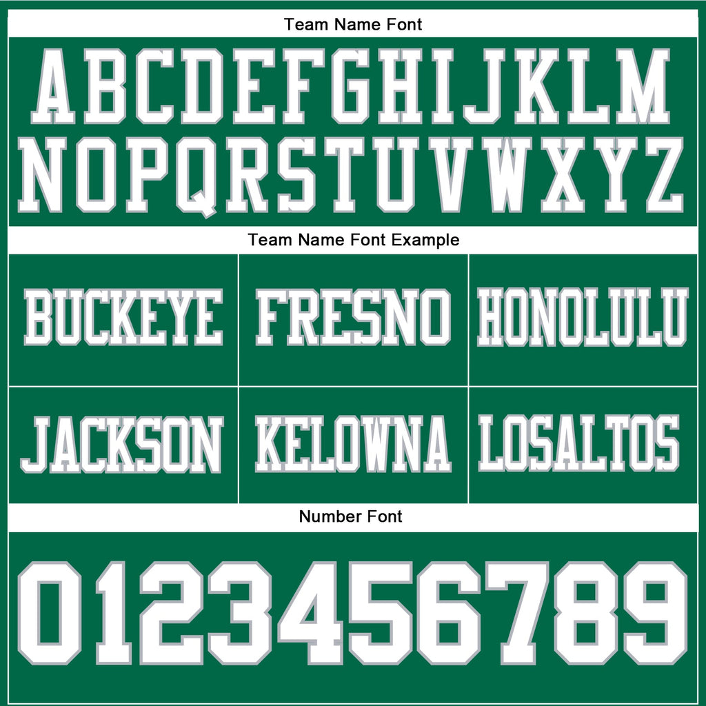 Custom Kelly Green White-Gray Authentic Football Jersey