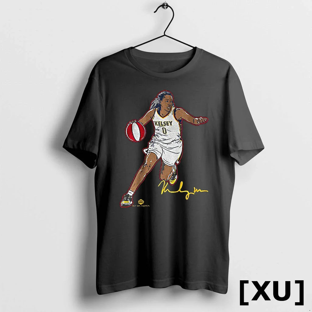 Kelsey Mitchell Superstar Pose Indiana Fever Wnba Basketball Signature Tshirts Sweater