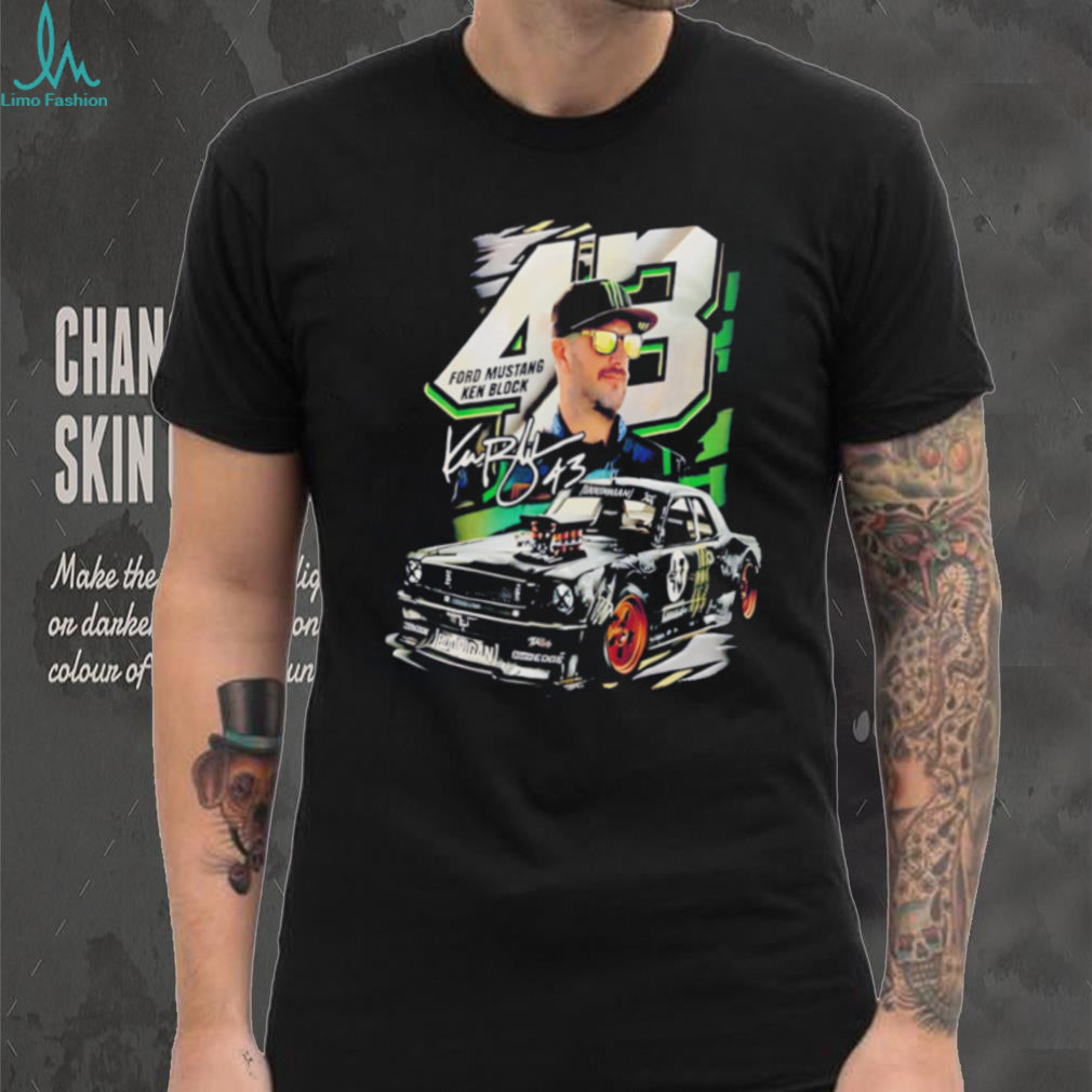Ken Block Hoonicorn Ford Mustand number 43 signature shirt
