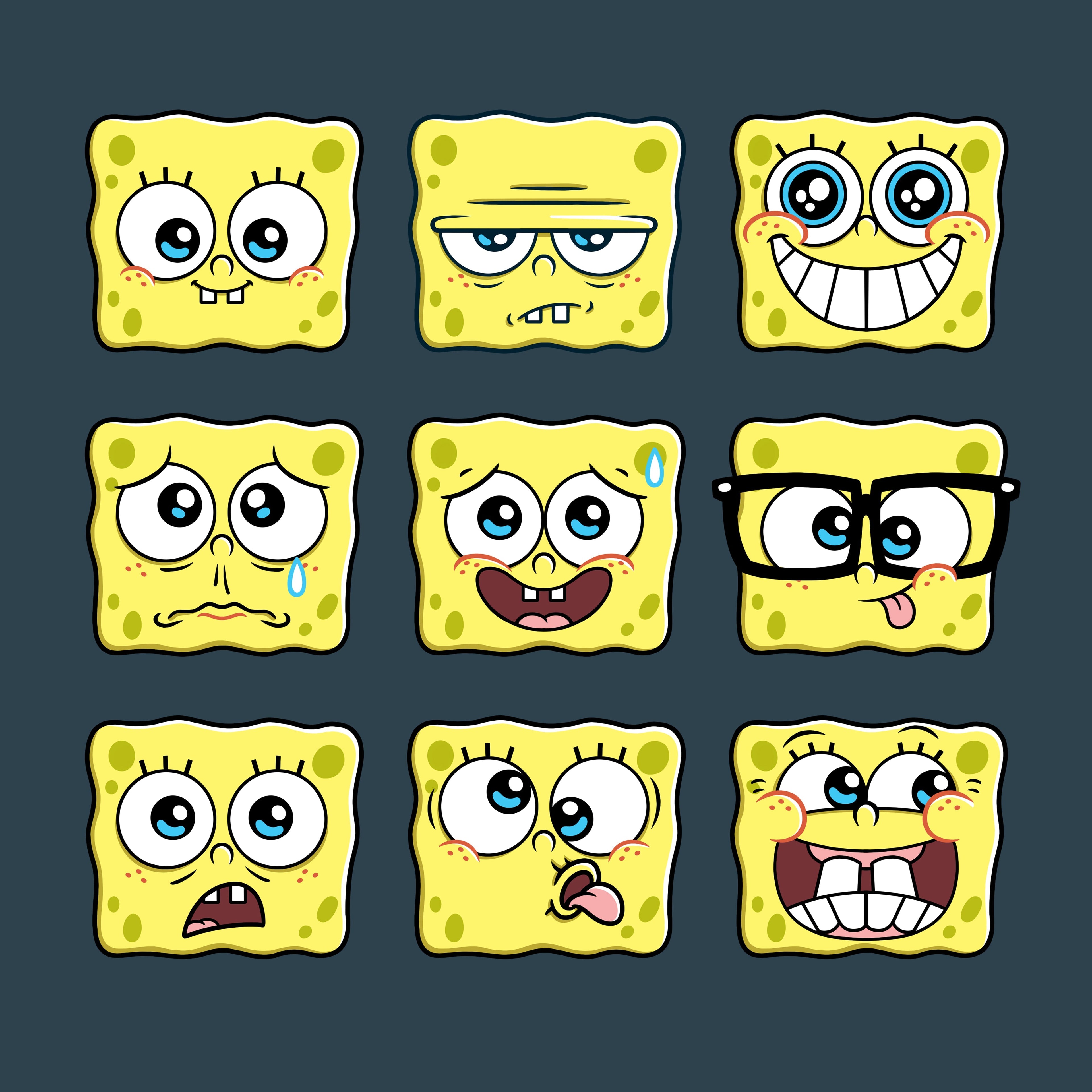 SpongeBob Expression Grid