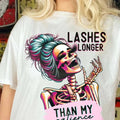 Lashes Longer Than My Patience Funny Best Selling T-Shirts