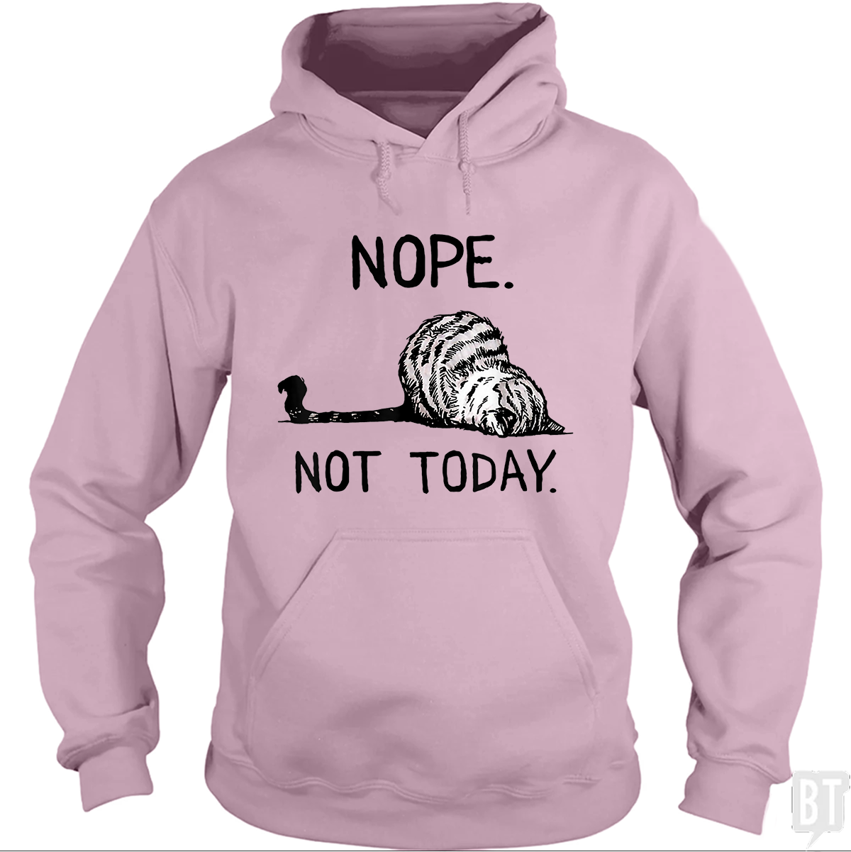 Nope Not Today Cat Hoodie
