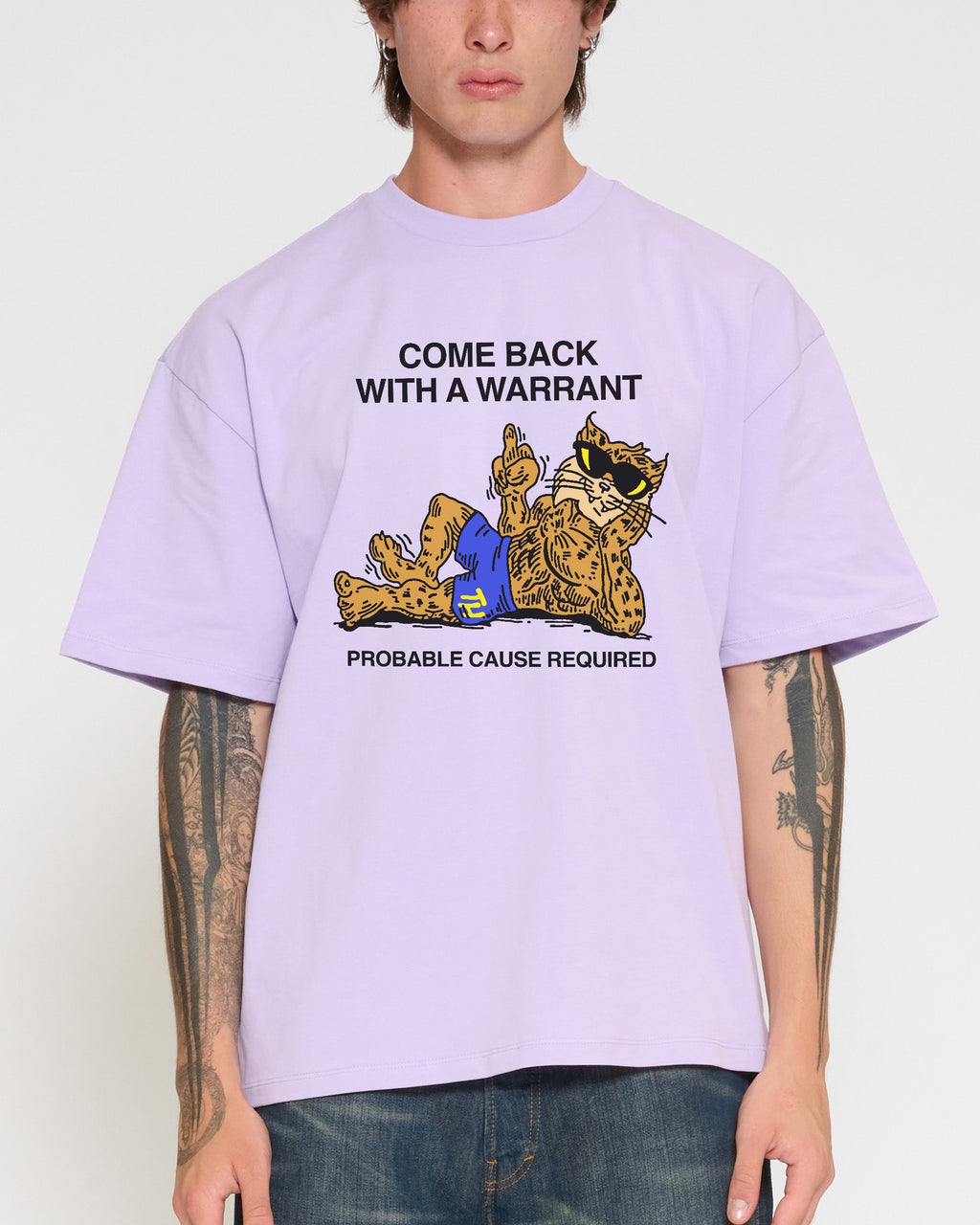 Come Back With A Warrant Oversized Tee