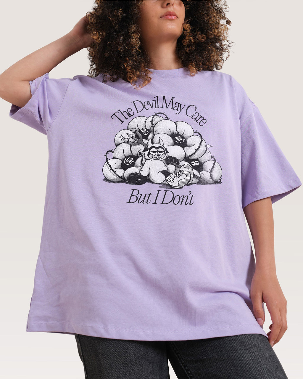 Devil May Care Oversized Tee