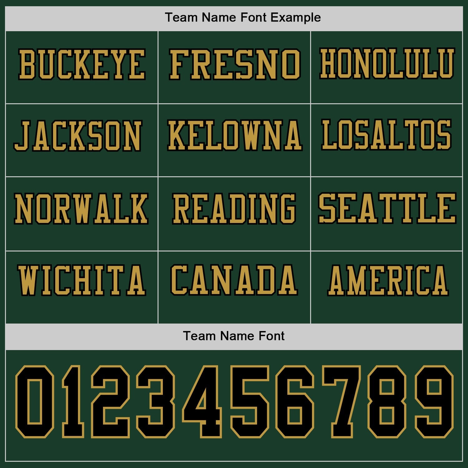 Custom Green Black-Old Gold Long Sleeve Authentic Football Jersey