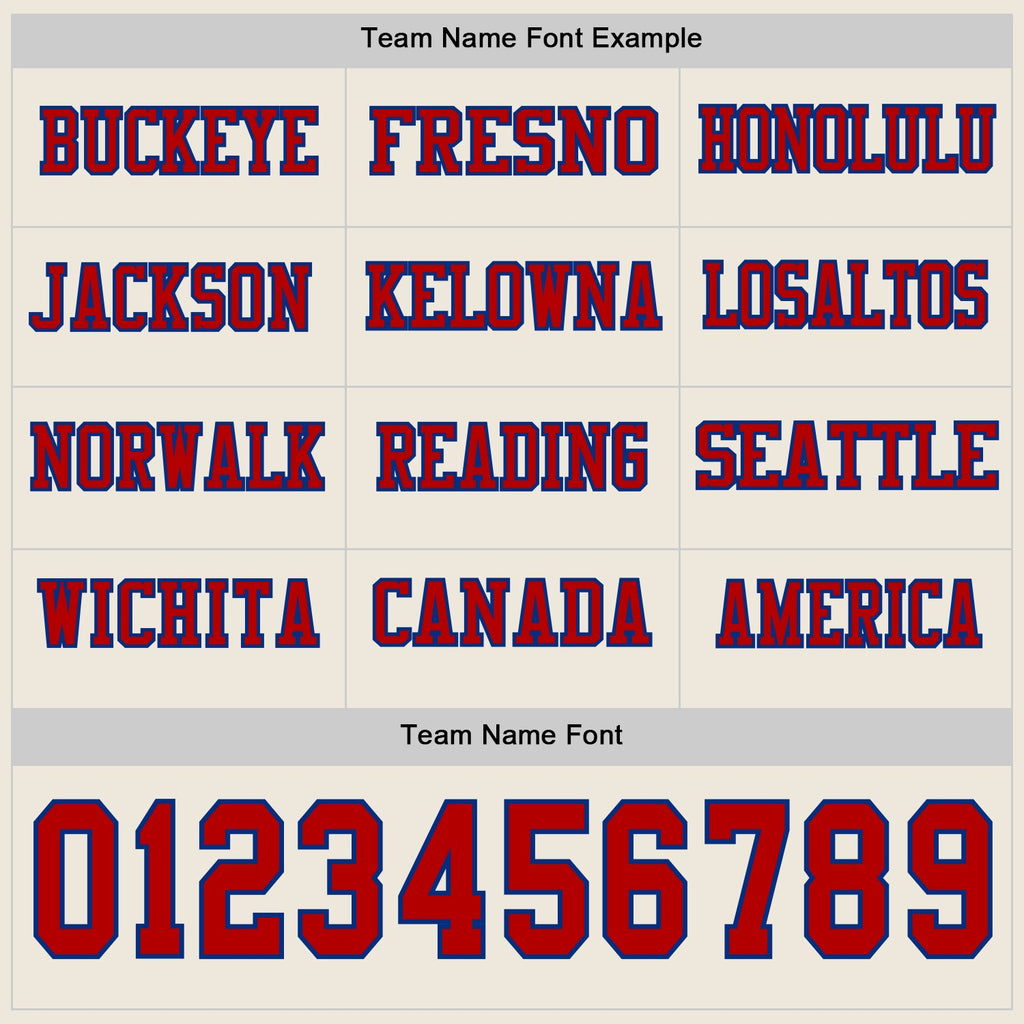 Custom Cream Red-Royal Long Sleeve Authentic Football Jersey