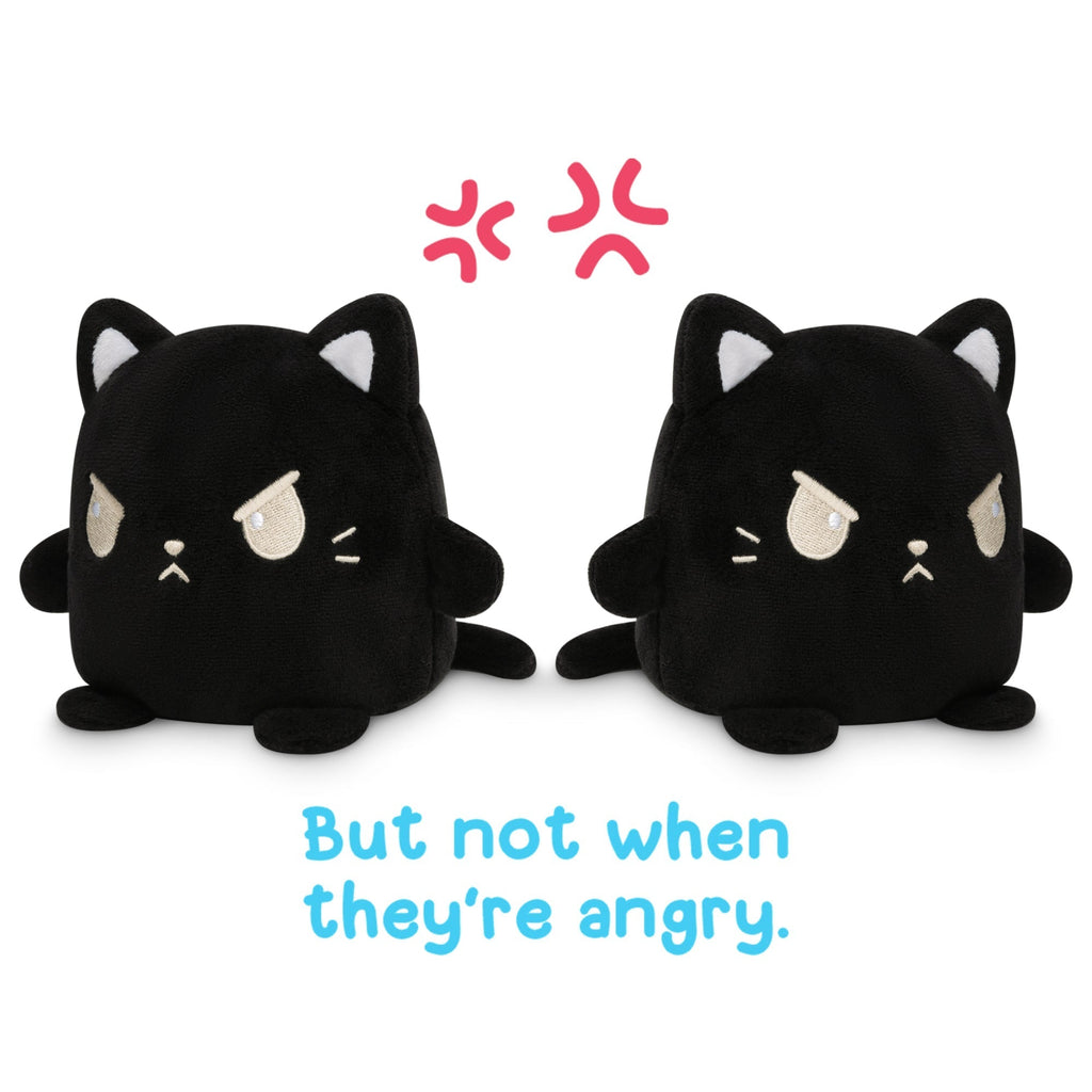 TeeTurtle Reversible Cat Plushmate (Black)
