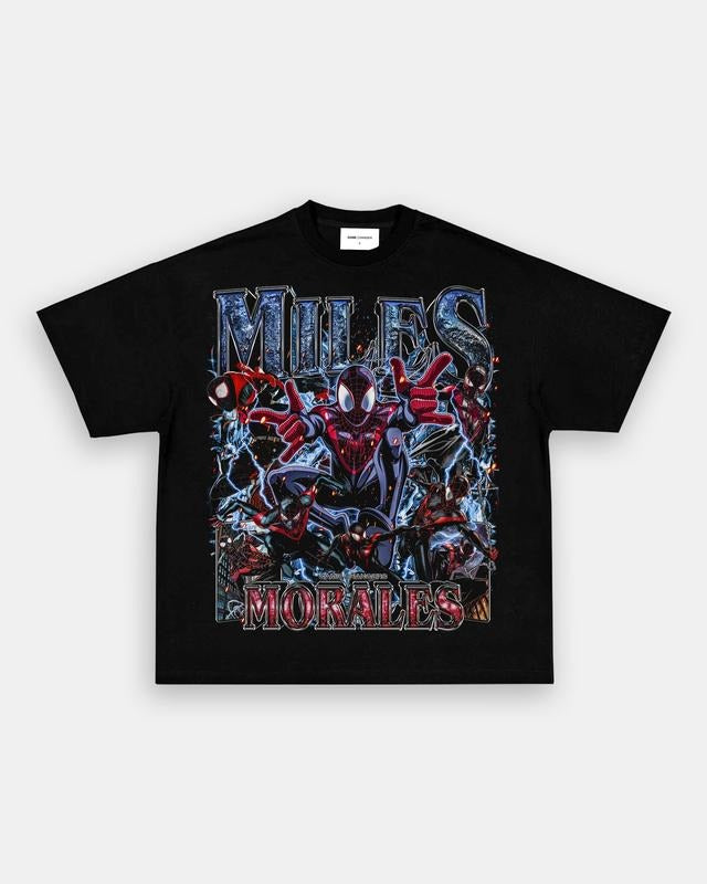 MILES MORALES Trending Movie Vintage 90s Movie Fans Him Her Urbanwear Shirt Casual Fabric T-Shirts