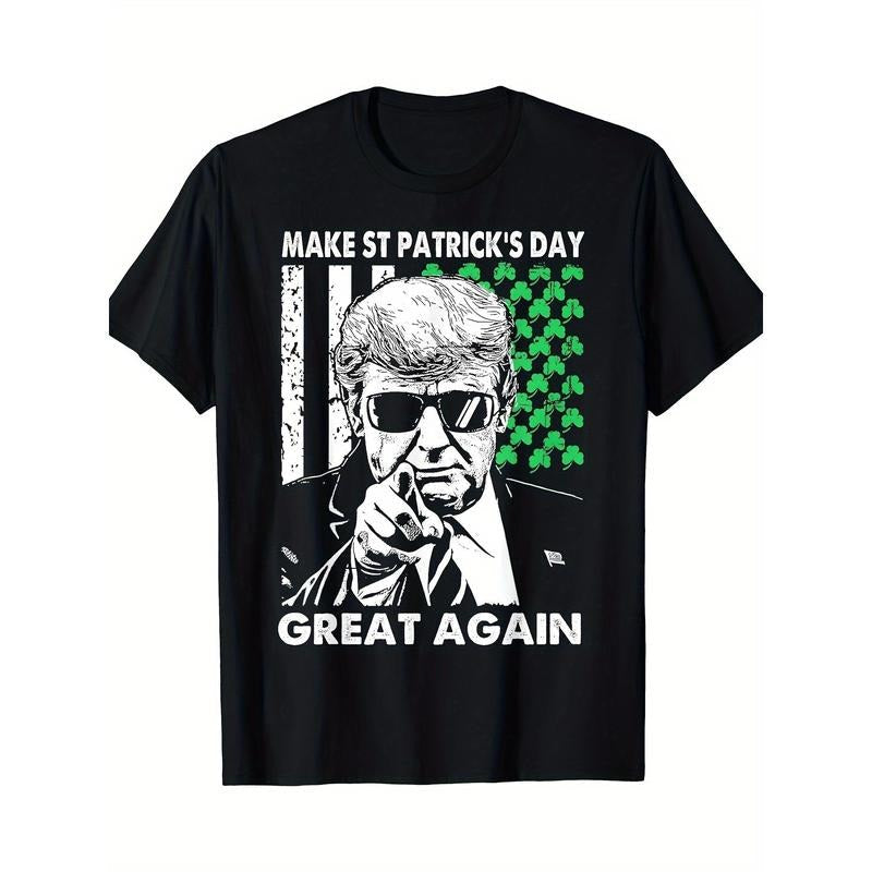 Make St. Patrick'S Day Great Fun Again Trump S 3XL 180g Made USA T-Shirts
