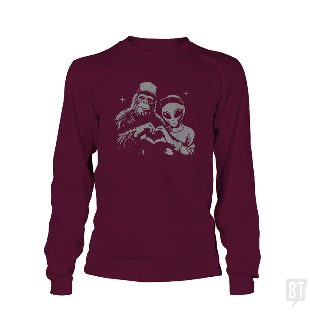 Bigfoot And Alien Long Sleeve