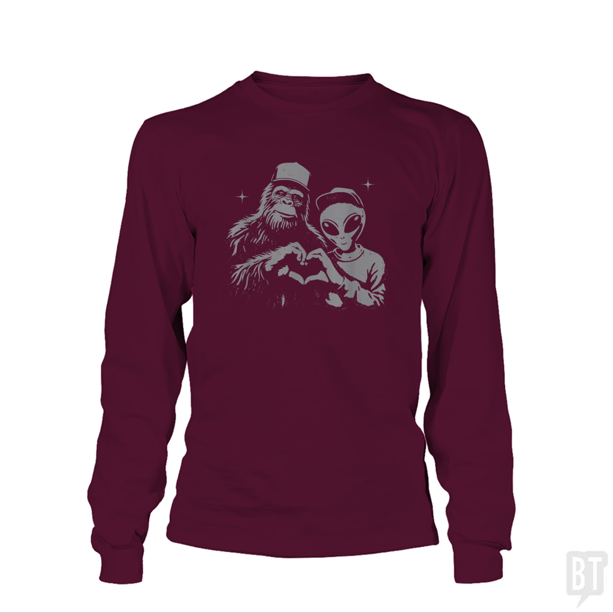Bigfoot And Alien Long Sleeve