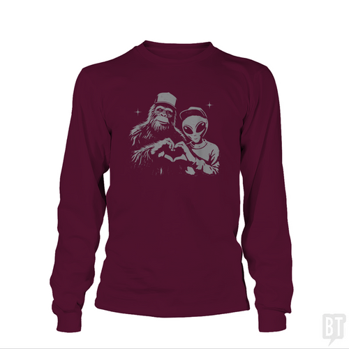 Bigfoot And Alien Long Sleeve