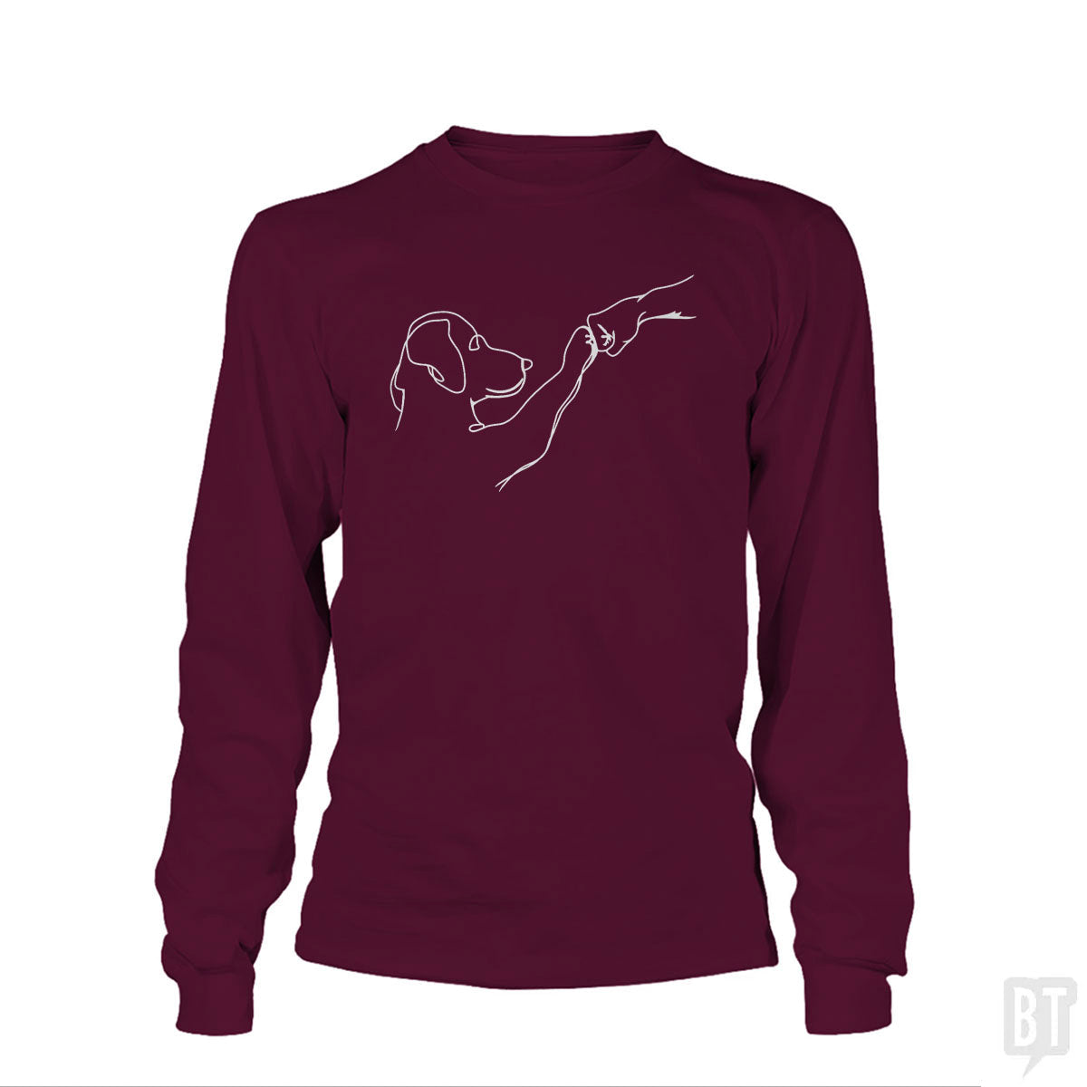 Dog and Human Fist Bump Long Sleeve
