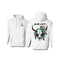 Regular Fit Bull Head & Floral Print Casual Long Sleeve Hooded Fall Clothes Daily T-Shirts