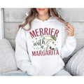 Merrier Margarita Funny Cocktail Festive Xmas Party Shirt Her T-Shirts
