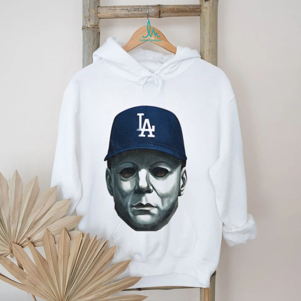 Michael Myers Los Angeles Dodgers cap Halloween shirt