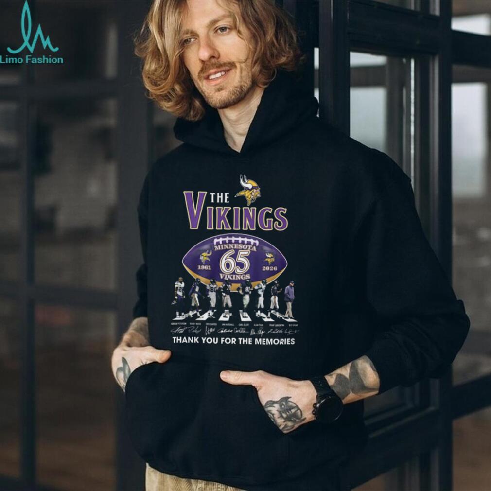 Minnesota Vikings 65 Years Anniversary Legends Signatures Shirt