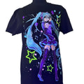 Moons Start Black Print Anime Character Top Womenswear T-Shirts